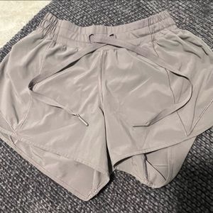 Lululemon Light Gray Hotty Hot Shorts